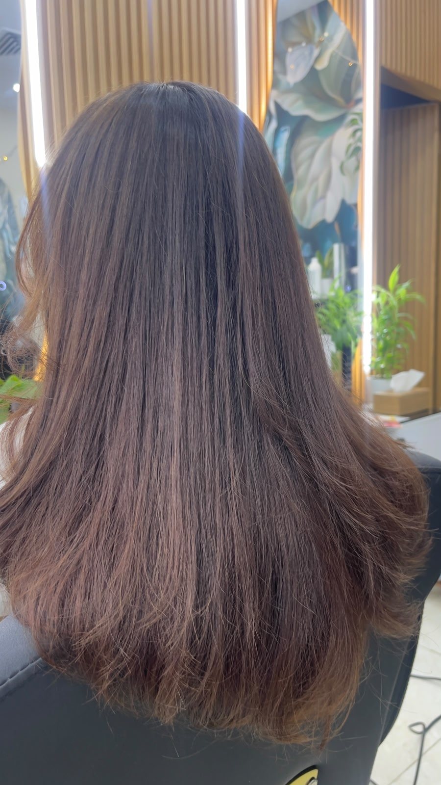 Hair colour and styling result at Cindy Glow salon Dubai
