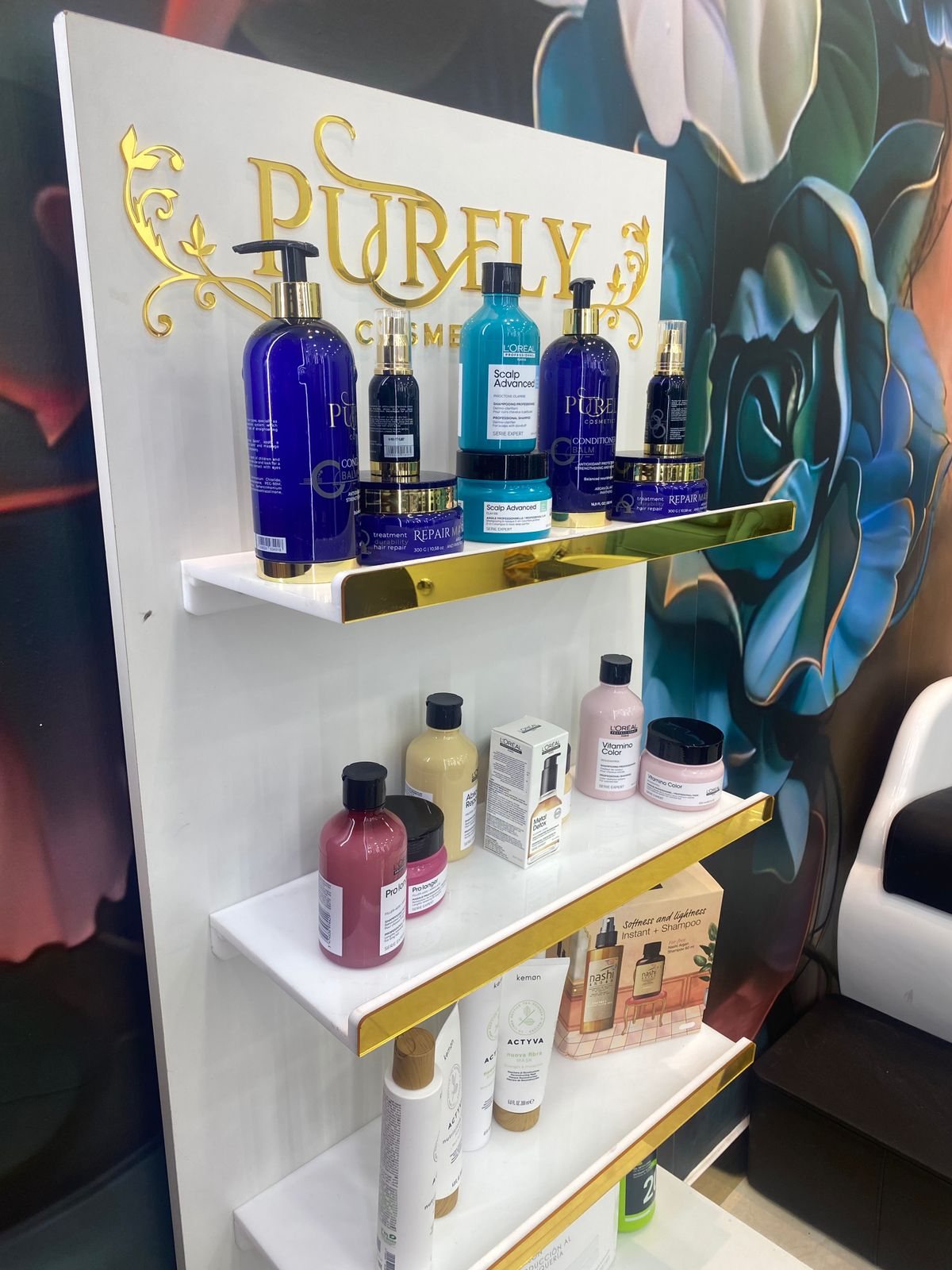 Professional hair care products at Cindy Glow salon Dubai